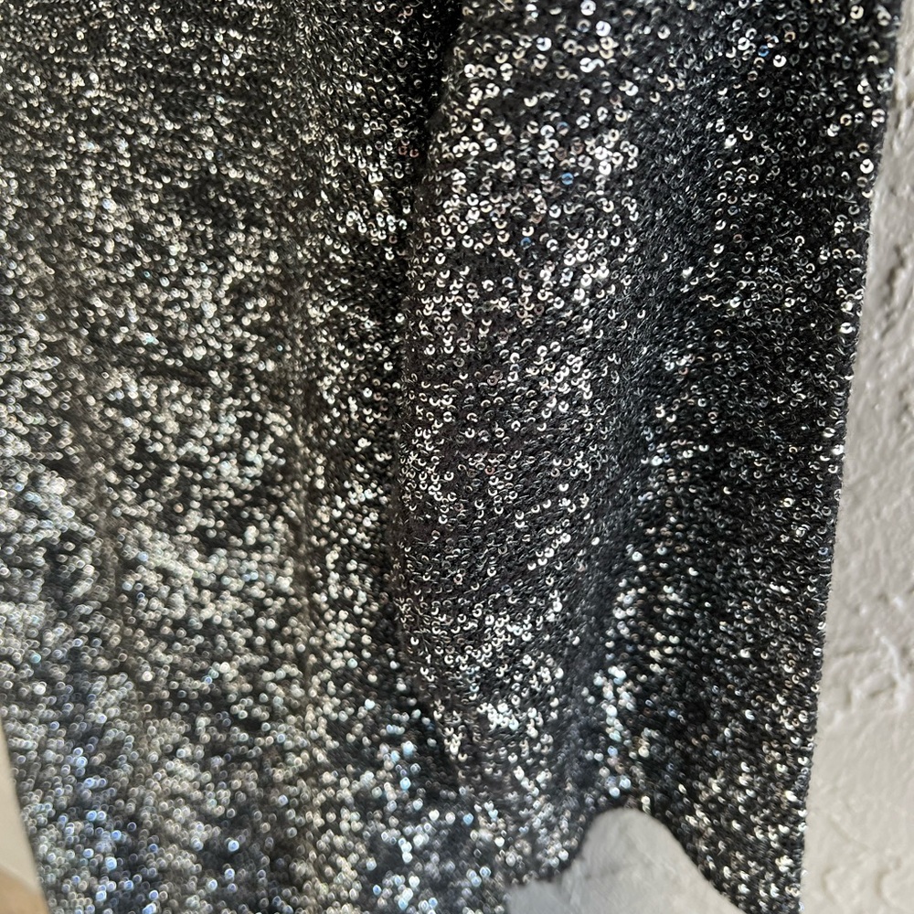 Reba Black and Silver 3/4 Sleeve Midi Sweater Dress - Picture 4 of 8